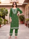 Anjish By Banwery Cotton Embroidery Work Kurti With Bottom